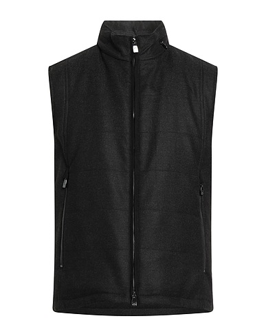 CORNELIANI Gilet Black 93% Virgin Wool, 7% Cashmere