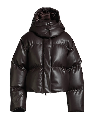 STELLA McCARTNEY Shell jacket Chocolate brown 100% Polyester