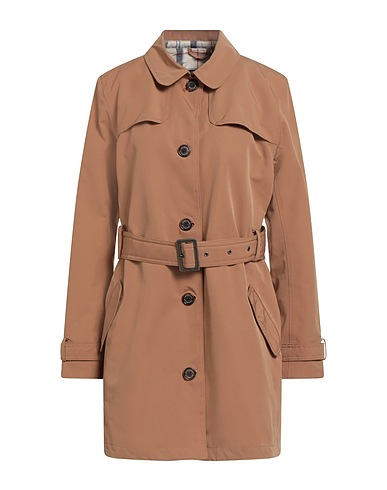 BARBOUR Full-length jacket Camel 81% Polyester, 19% Cotton, Polyurethane