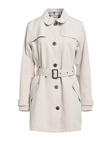 BARBOUR Full-length jacket Light grey 81% Polyester, 19% Cotton, Polyurethane