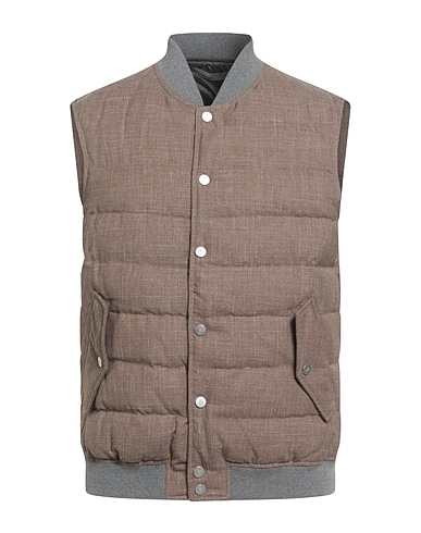 ELEVENTY Gilet PLATINUM Taupe 71% Wool, 15% Silk, 14% Linen