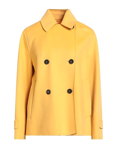 WEEKEND MAX MARA Cappotto Giallo 90% Lana Vergine, 10% Poliammide