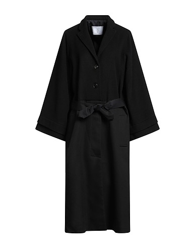 SOCIÉTÉ ANONYME Coat Black 80% Wool, 20% Cashmere, Cotton