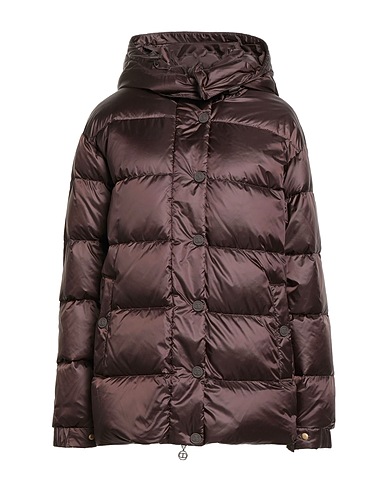 TWINSET Shell jacket Chocolate brown 100% Polyamide
