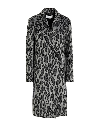 SOLOTRE Coat Light grey 37% Acrylic, 25% Polyester, 18% Viscose, 16% Wool, 4% Polyamide