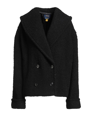 POLO RALPH LAUREN Coat Black 51% Wool, 23% Acrylic, 12% Polyester, 9% Polyamide, 5% Viscose