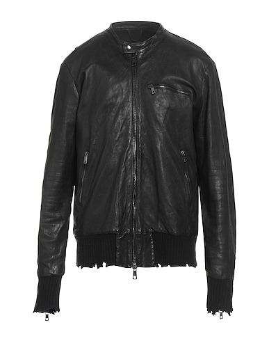 GIORGIO BRATO Biker jacket Black 100% Leather