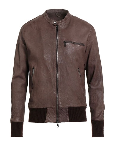GIORGIO BRATO Giacca biker Cioccolato 100% Pelle