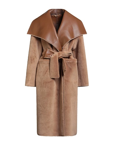 MARCIANO by GUESS Teddy Coat Brown 100% Polyester, Polyurethane