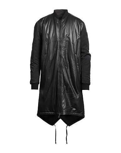 GIORGIO BRATO Cappotto Nero 100% Pelle, Nylon