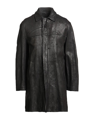 GIORGIO BRATO Coat Black 100% Leather