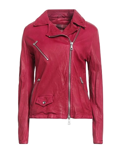 GIORGIO BRATO Biker jacket Fuchsia 100% Leather