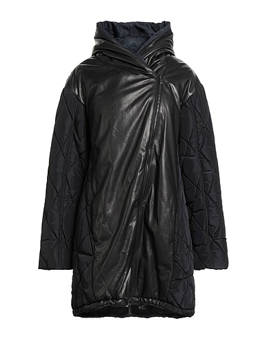 GIORGIO BRATO Shell jacket Black 100% Leather, Nylon