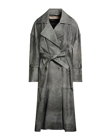 GIORGIO BRATO Coat Military green 100% Leather