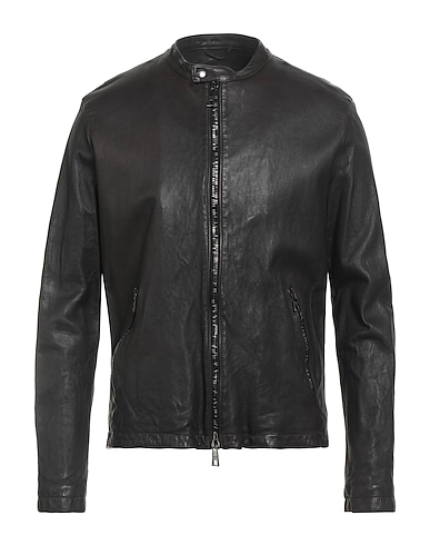 GIORGIO BRATO Biker jacket Black 100% Leather