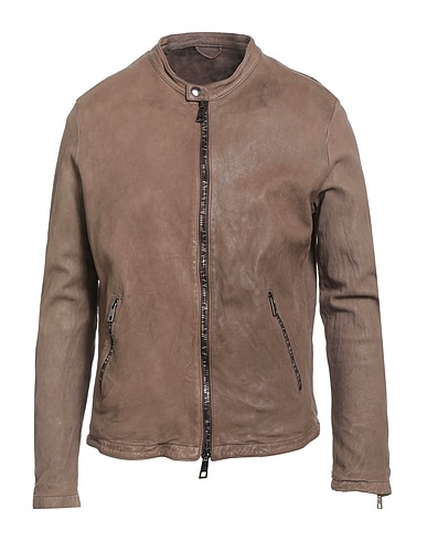 GIORGIO BRATO Biker jacket Khaki Leather