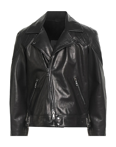 GIORGIO BRATO Biker jacket Black 100% Leather
