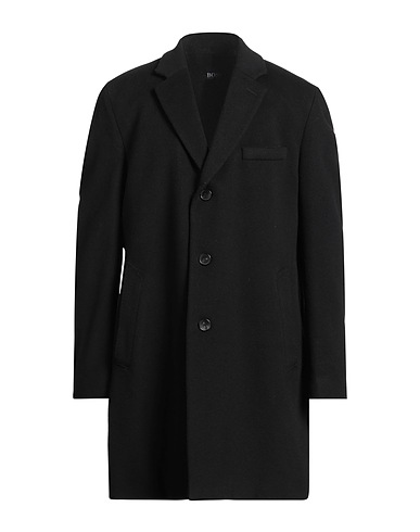 BOSS HUGO BOSS Mantel Schwarz 90% Schurwolle, 10% Kaschmir