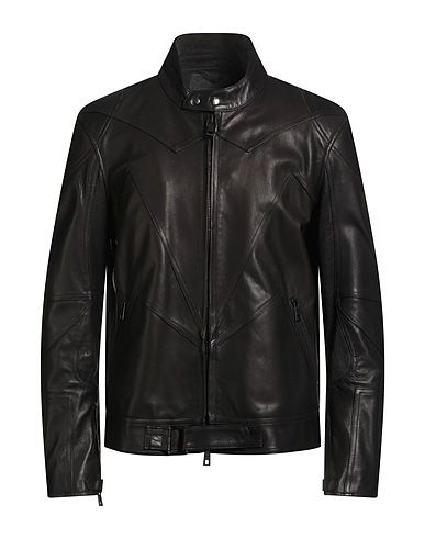 GIORGIO BRATO Biker jacket Black 100% Leather