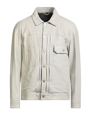 GIORGIO BRATO Jacket Light grey 100% Leather