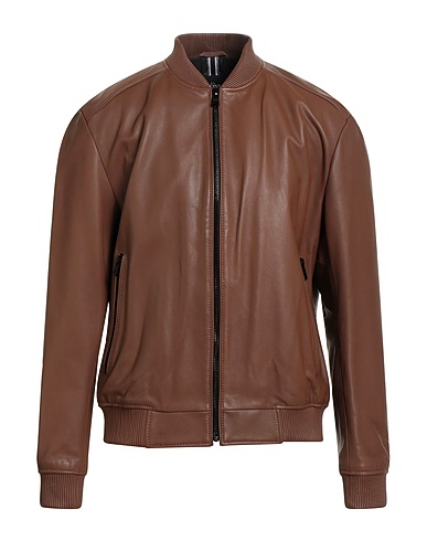 BOSS HUGO BOSS Bomber Light brown 100% Lambskin