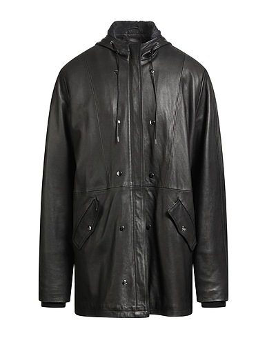 GIORGIO BRATO Coat Black 100% Leather