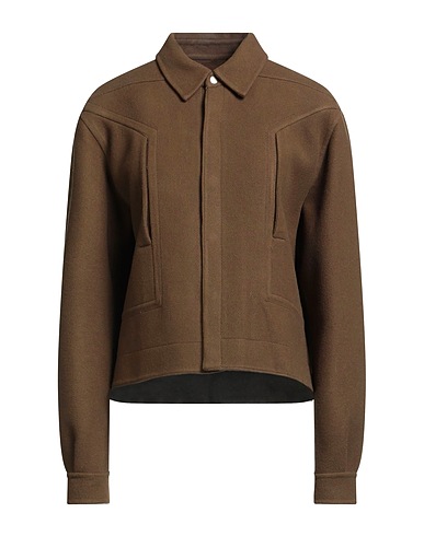RICK OWENS Coat Khaki 100% Virgin Wool