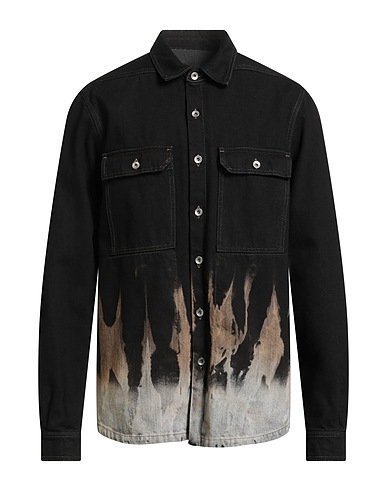 DRKSHDW by RICK OWENS Denim shirt Black 100% Cotton
