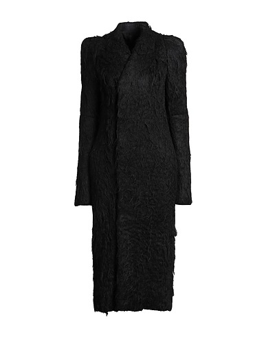 RICK OWENS Coat Black 90% Alpaca wool, 10% Silk