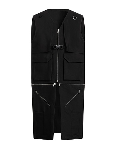 RICK OWENS Full-length jacket Black 100% Cotton