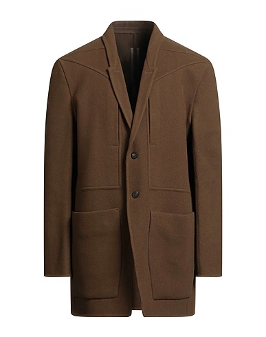 RICK OWENS Coat Khaki 100% Virgin Wool
