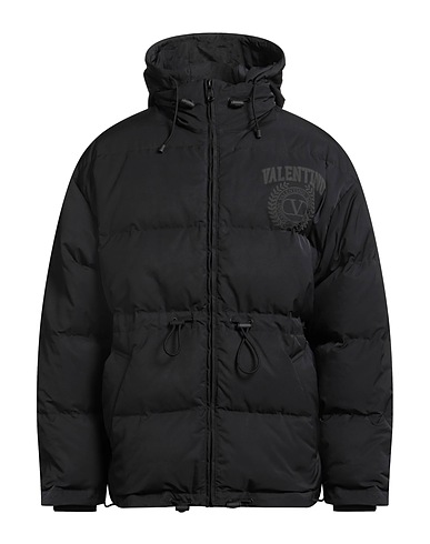 VALENTINO GARAVANI COATS & JACKETS Black 64% Polyester, 36% Elastomultiester, Polyamide