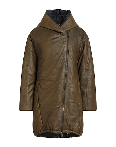 GIORGIO BRATO Shell jacket Military green 100% Leather