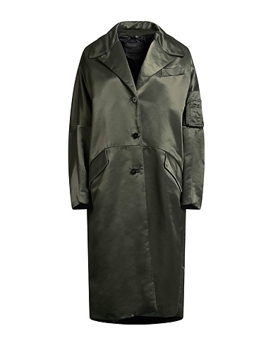GIORGIO BRATO Coat Military green 55% Cotton, 45% Nylon