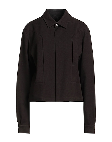 RICK OWENS Jacket Dark brown 100% Wool