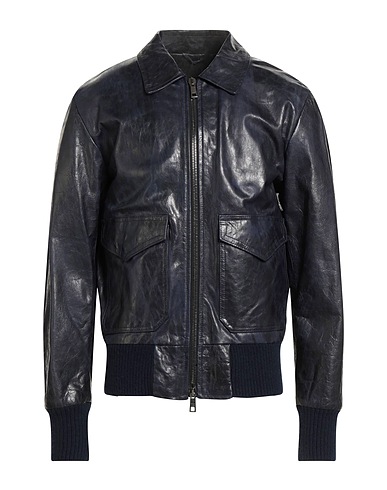 GIORGIO BRATO Jacket Midnight blue 100% Leather