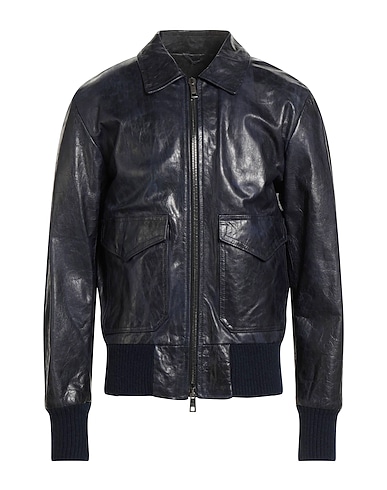 GIORGIO BRATO Leather jacket BLU NOTTE 100% Leather