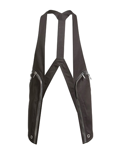 RICK OWENS Gilet Charcoal 97% Cotton, 3% Elastane, Cow leather
