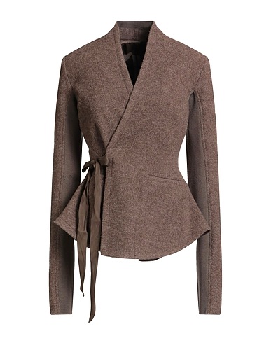 RICK OWENS Jacket Taupe 100% Virgin Wool