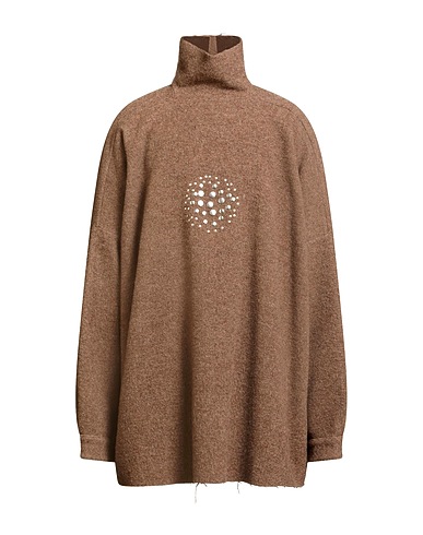 RICK OWENS Rollkragenpullover Schokobraun 100% Schurwolle