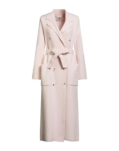 ELISABETTA FRANCHI Coat Light pink 90% Virgin Wool, 10% Cashmere