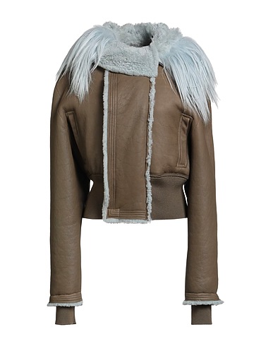 RICK OWENS Kunstpelz Militärgrün 100% Lamm-Shearling