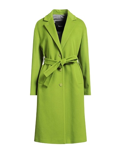 HEVÒ Coat Green 75% Virgin Wool, 15% Polyamide, 10% Cashmere