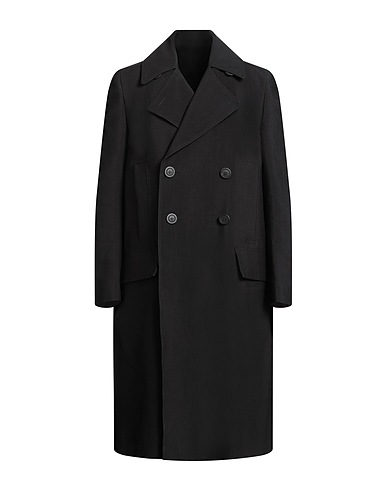 RICK OWENS Mantel Schwarz 100% Schurwolle, Büffelhorn