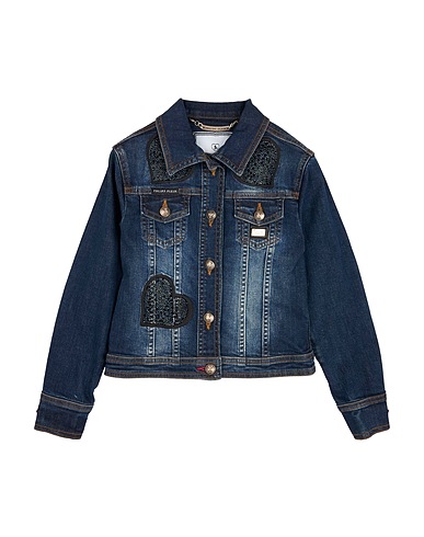 PHILIPP PLEIN Denim jacket JUNIOR 98% Cotton, 2% Elastane