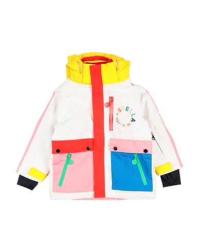 STELLA McCARTNEY KIDS Shell jacket White 100% Polyester, Polyamide, Elastane