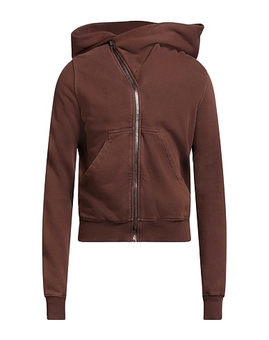 DRKSHDW by RICK OWENS Hooded track jacket  Chocolate brown 100% Cotton