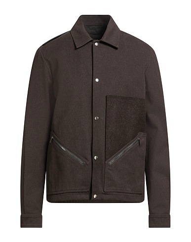RICK OWENS Jacket Dark brown 100% Cotton