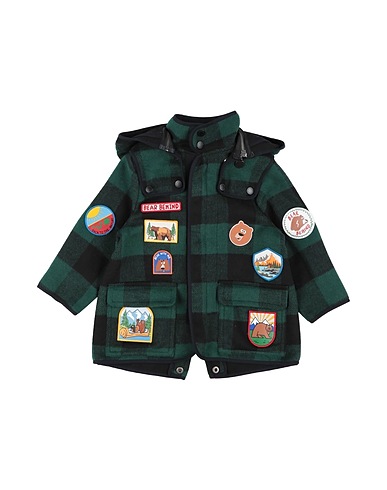 STELLA McCARTNEY KIDS Coat Dark green 77% Polyester, 23% Wool