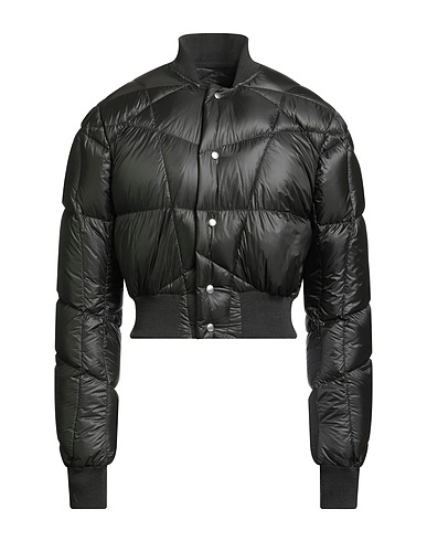 RICK OWENS Shell jacket Dark green 100% Polyamide, Virgin Wool